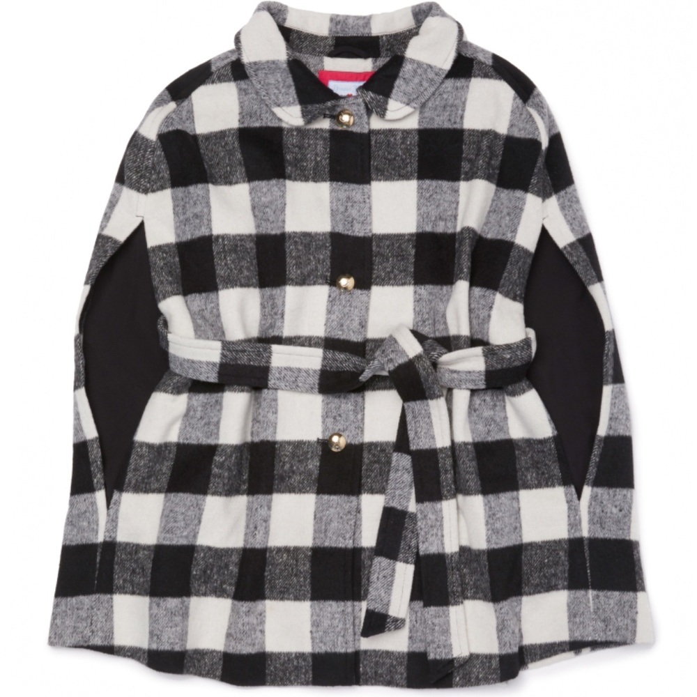 Draper James check cape coat plus size 18/20